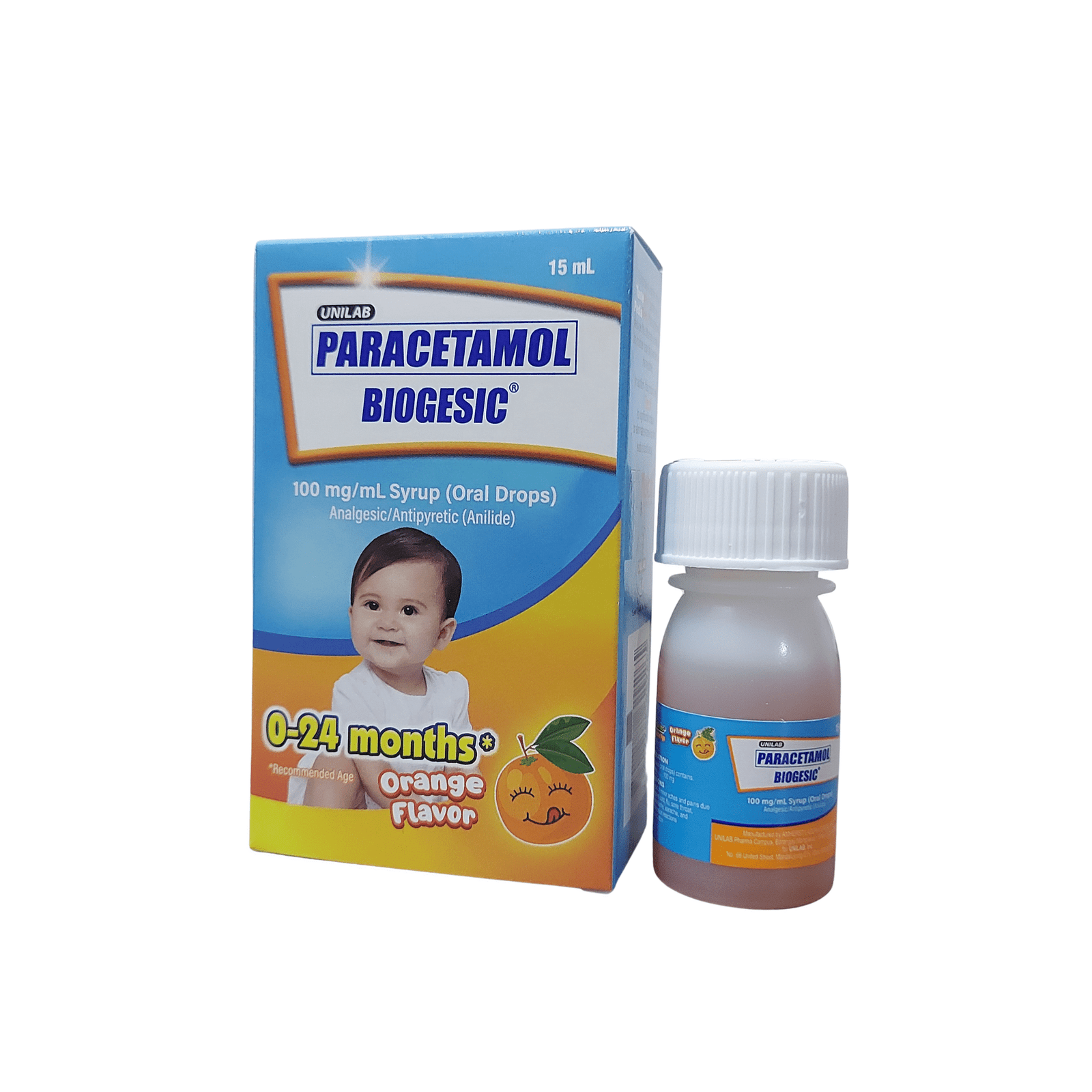paracetamol_biogesic_100mg_15ml Biogesic 0-24 months 100mg /mL Drops 15mL - Image 1